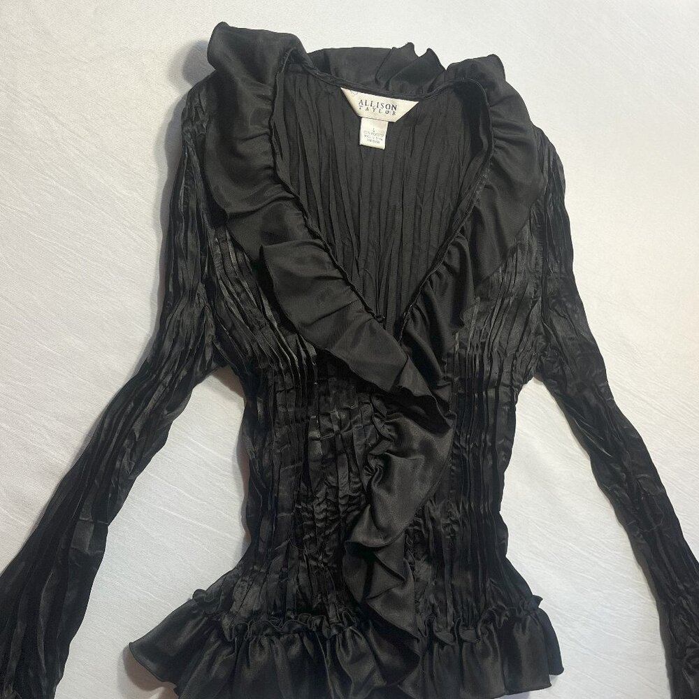 ALLISON TAYLOR BLACK BLOUSE-LG